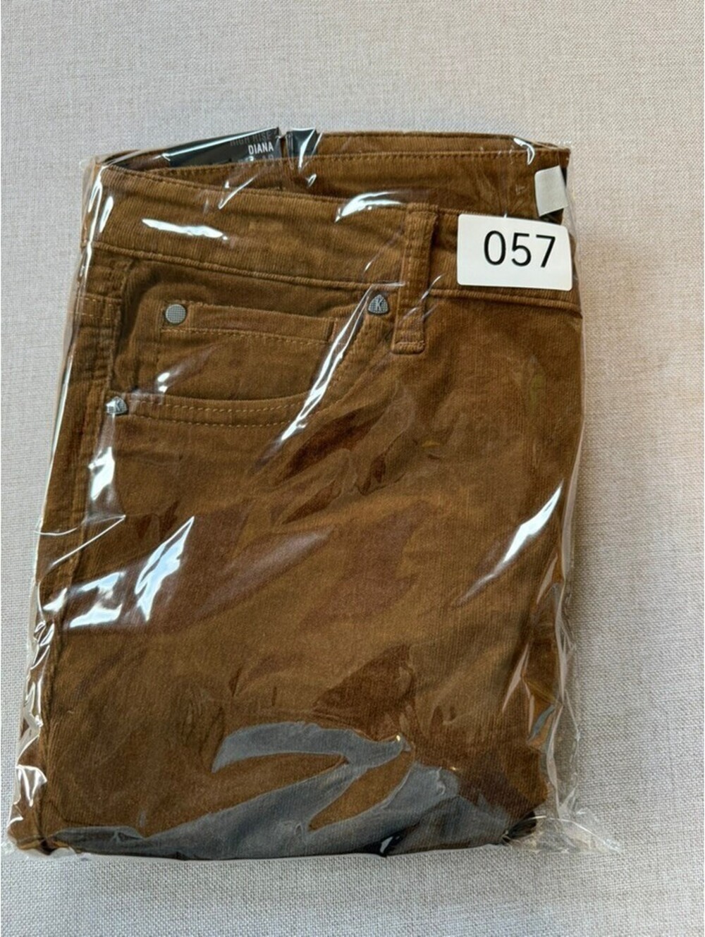KUT from the Kloth Diana Fab AB Skinny High Rise Corduroy Pants in Cognac, Sz 12 - Picture 9 of 9